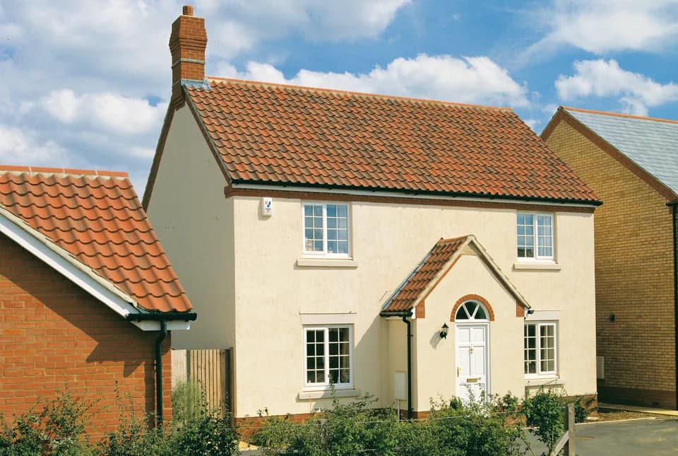 Manufacturer example house roof with Sandtoft Shire Pantile concrete tiles in Rustic